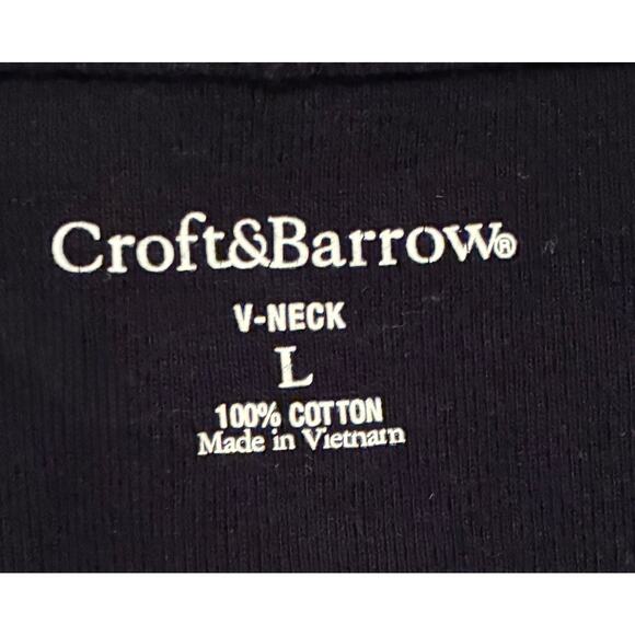 Croft & Barrow Essential V-Neck Short Sleeve Tee - Picture 2 of 4